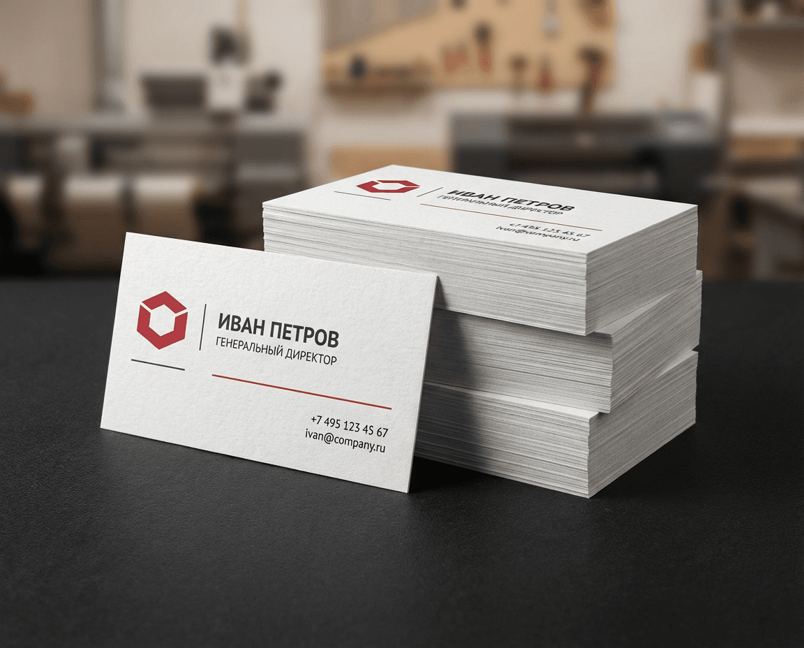 Офсетные визитки с фиксированными параметрами печати