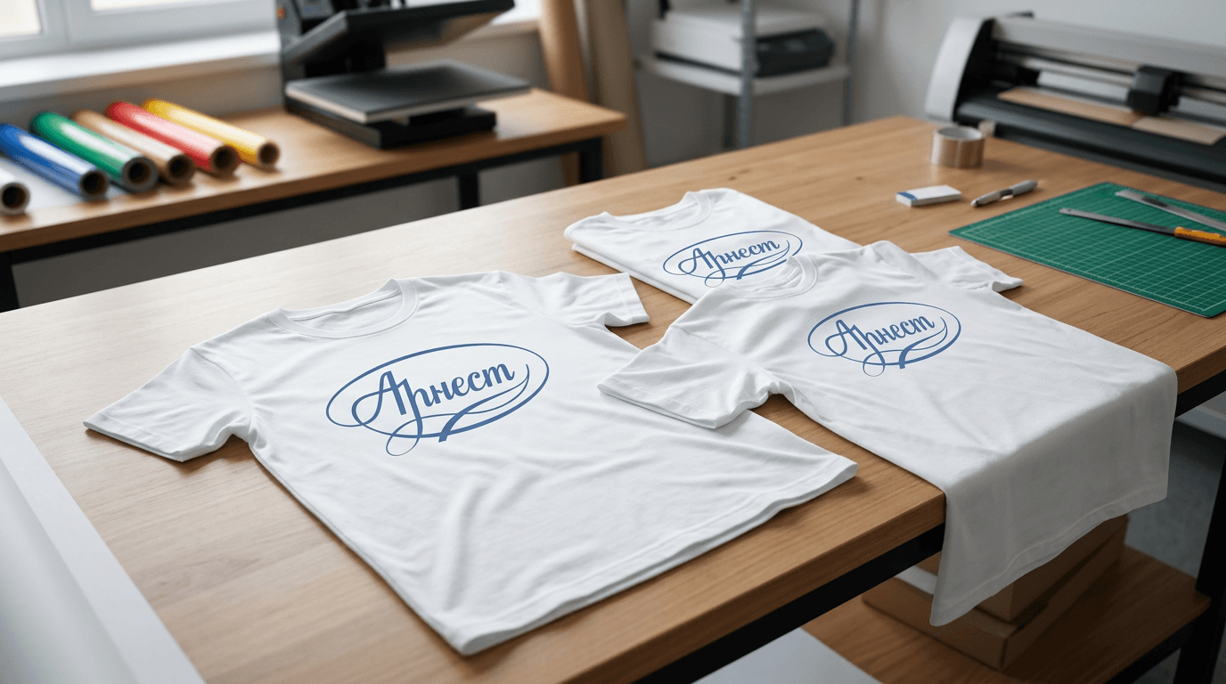 Печать на футболках — крупный план нанесения